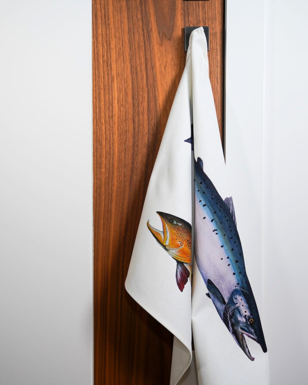 100% cotton tea towel: Salmonidae